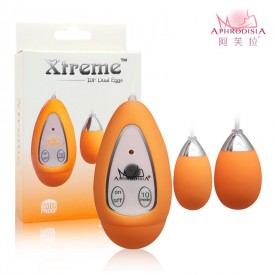 Оранжевые виброяйца Xtreme 10F Dual Eggs